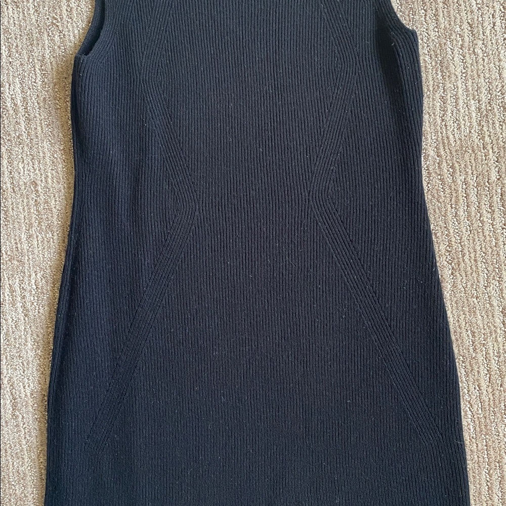 Vince Tight Knit Black Midi Dress - Picture 5 of 9